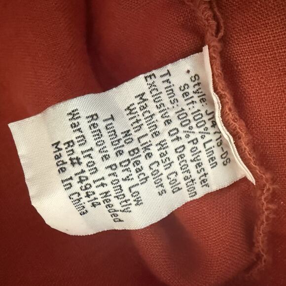 JOHNNY WAS Women’s Embroidered Linen Lightweight Tunic Top Burnt Orange Size S - Picture 7 of 10